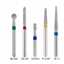 50 Pcs Dental Diamond Burs Tapered Medium Fg 1.6mm