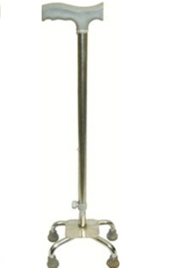 Albio Walking Stick QuadripodPlastic Base Height Adjustable