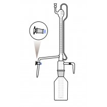 AMBER AUTOMATIC ZERO BURETTE MOUNTED ON RESERVOIR - 25ml (Class B)