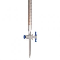 AMBER BURETTE STRAIGHT BORE GLASS STOPCOCK - 25ml