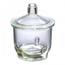 AMBER DESICCATORS WITH COVER KNOB TOP (indian glass) - 200mm