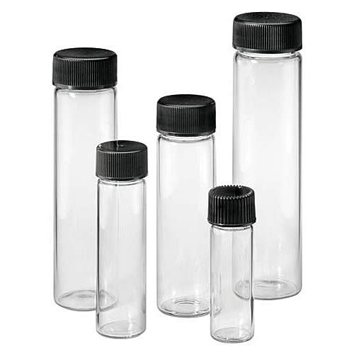 AMBER Glass Culture Vial withbakelite screw cap Plain ClearGlass - 5 ml