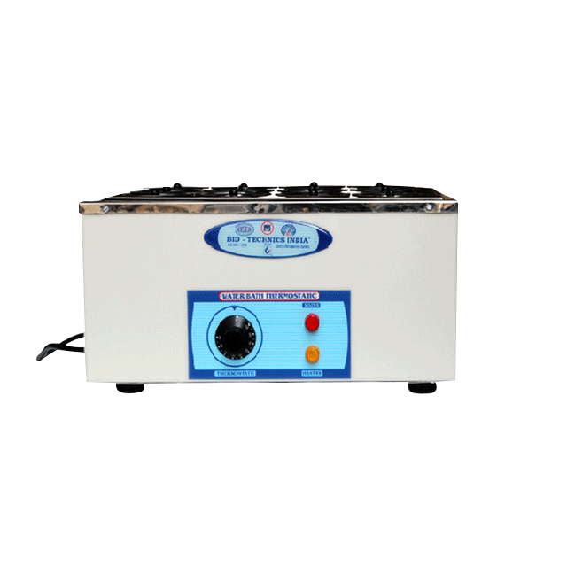 BIO TECHNICS WATERBATH-(Round) THERMOSTATIC(Without Lid &Ring)-COMPLETE S.S,SIZE(ININCHES)-10 x 10