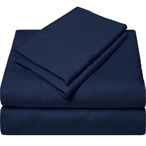 Cotton Bed Sheet (Dark Blue)