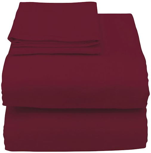 Cotton Bed Sheet (Maroom)