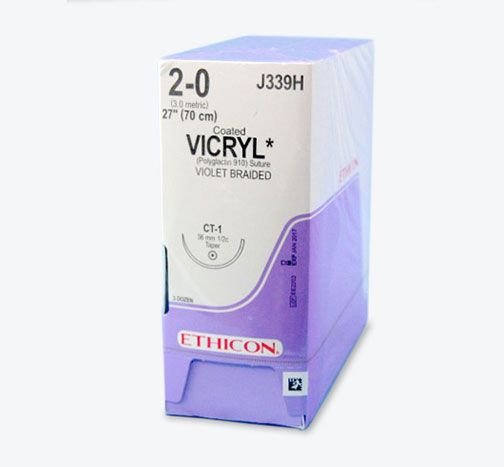 Ethicon Synthetic Absorbable(Polyglactin 910) CoatedVicryl (PW2603)