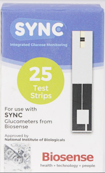 Glucose strips For BiosenseGlucometer pack of 2 X 25
