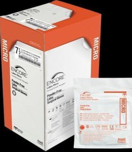 J K Ansell ENCORE Latex MicroPowder Free Epoxy Brown Gloves(Size 5.5-8.5)