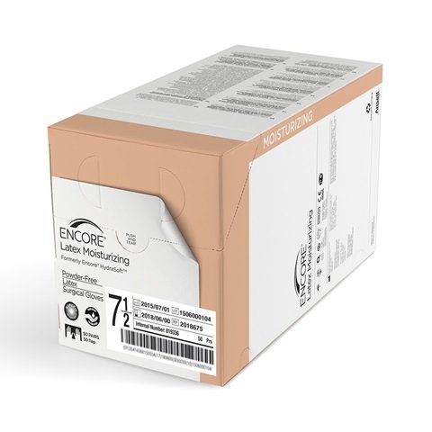 J K AnsellENCORE Latex Ortho Powder Free  Brown Gloves(Size 5.5-8.5)