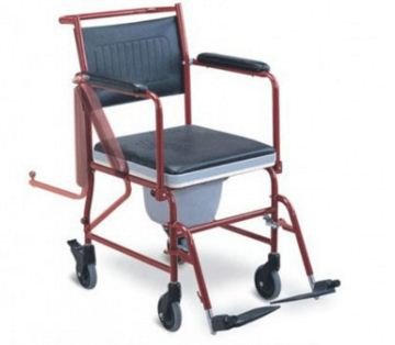 Jeegar Flip Down ArmrestDetachable Footrest CommodeWheel Chair JE692