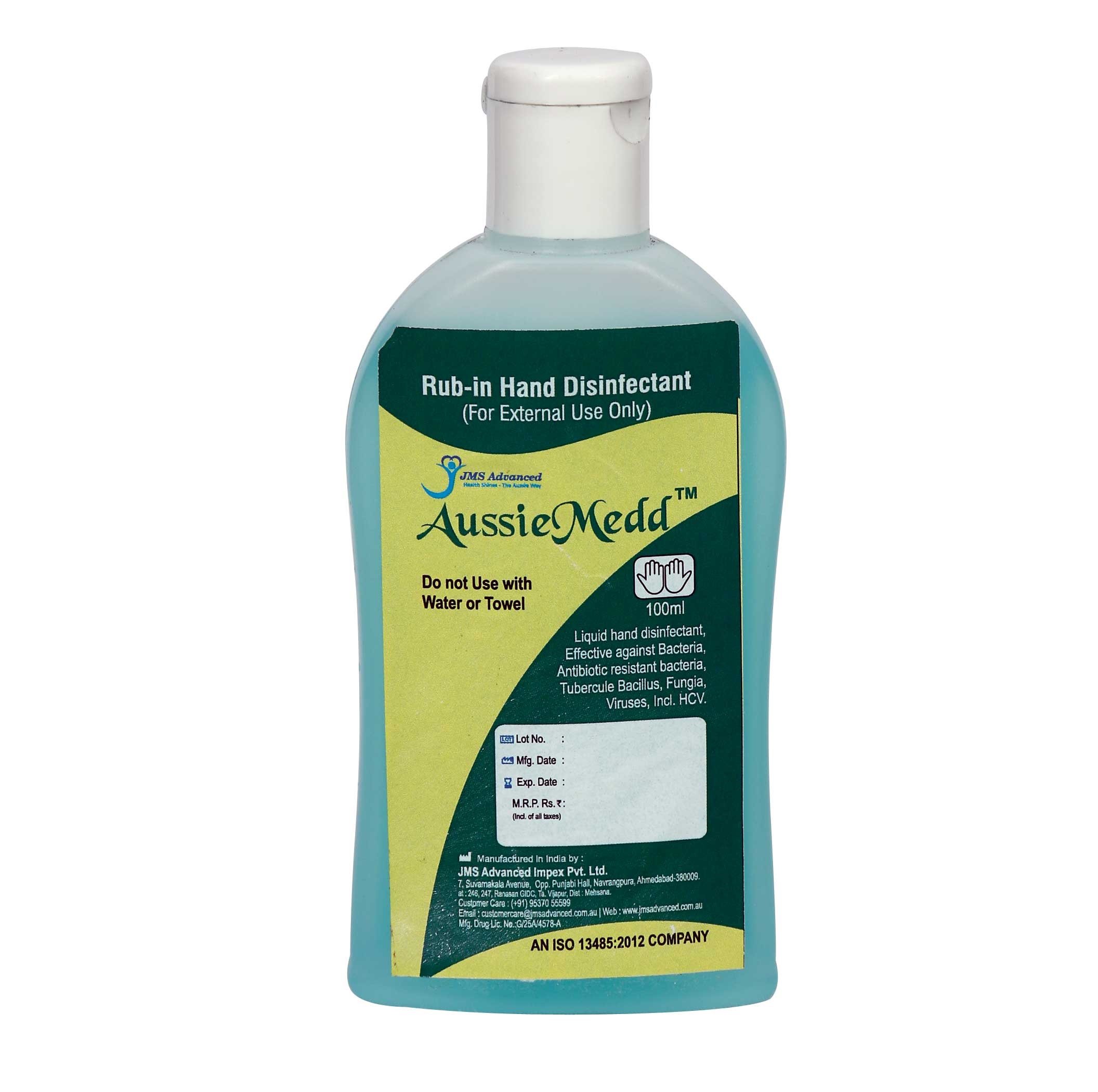 JMS AussieMedd Rub In HandDisinfectant Liquid (500ml)