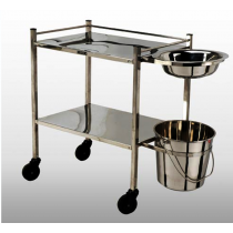 Meditek Dressing Trolley(SS) with Bowl & Bucket 2208