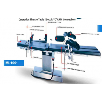 Medsaa Fully Electric Surgical CARM Compatible Table (With Remote) 304 SS OT TABLE