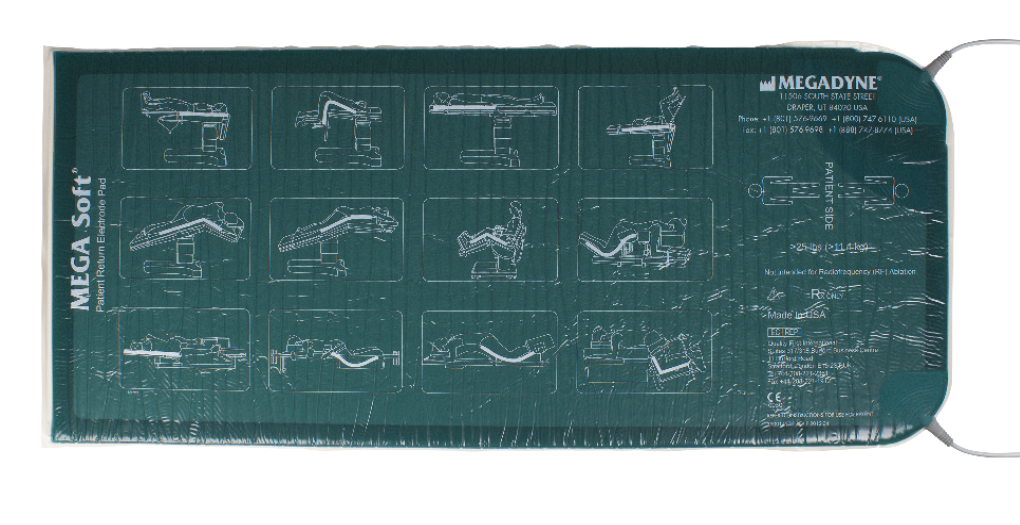 Megadyne Mega Soft Dual Cord -Patient Return Electrode 0835