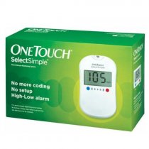 One Touch Select Simple Glucometer (with free test strips of 10 Nos)