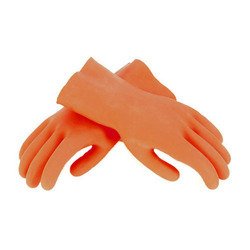 Orange Rubber Gloves.L.D.10