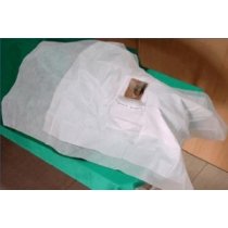Ortholink Eye Drape Plain With Drain Pouch And Eyelid Holders - Size 1 x 0.70 Mt, Adhesive 7 Cm X 9 Cm